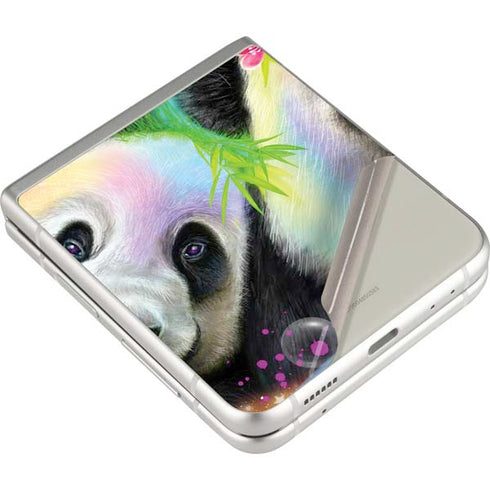 Rainbow Pandas with Butterflies by Sheena Pike Galaxy Z Flip3 5G Skin
